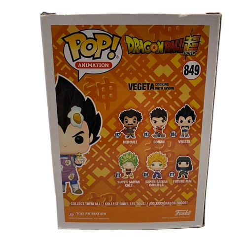 Vegeta Cooking with Apron – Dragonball Super Pop Vinyl – 849 – Unopen. (NG 1386773)