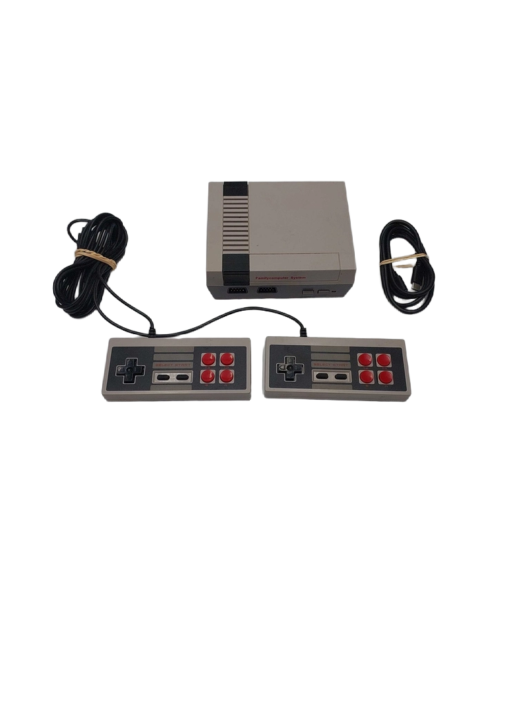 Generic Game Console Grey NES + Cables + Controllers (GB1428845)
