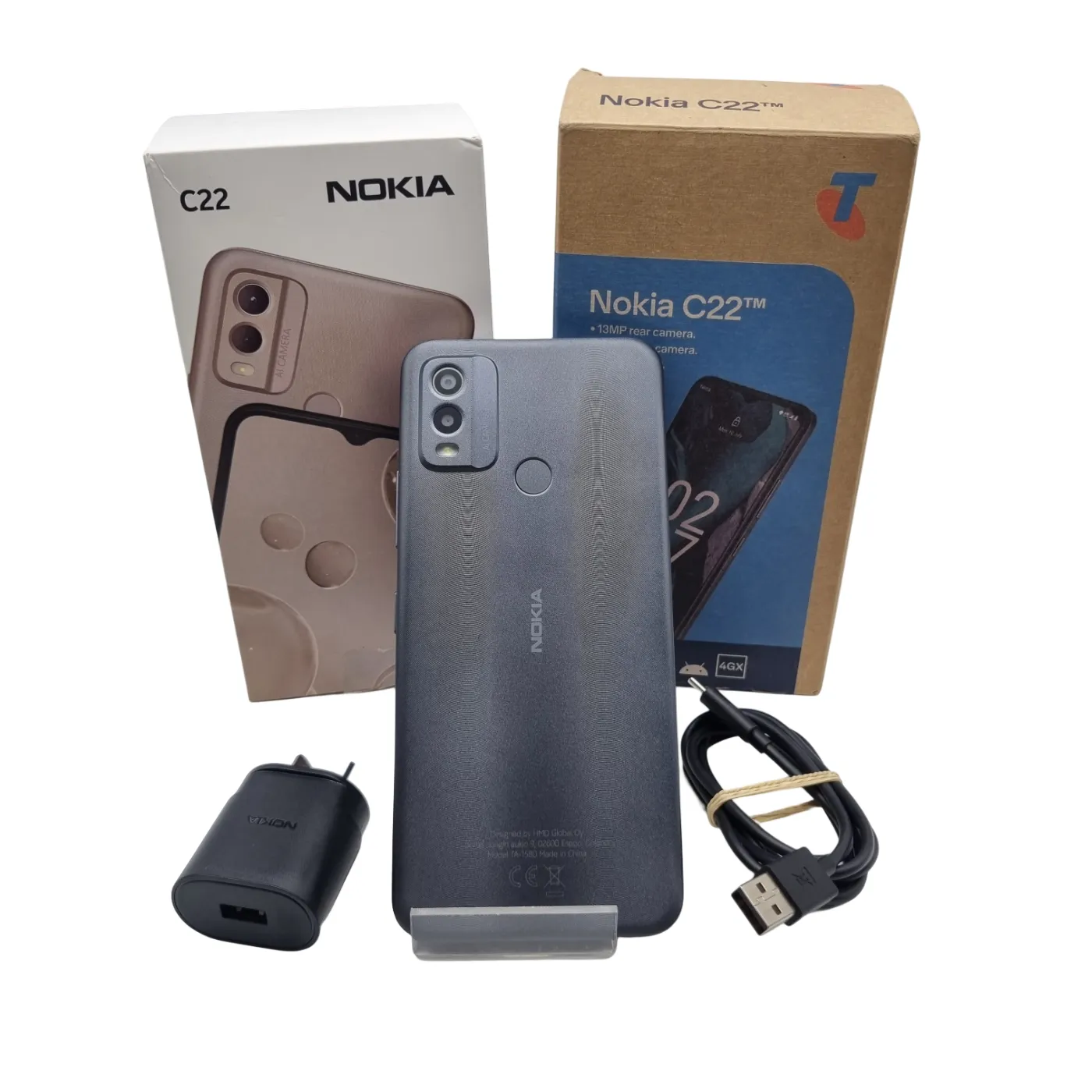 Nokia C22 Mobile Phone – 64GB – Grey Includes Box & Charger