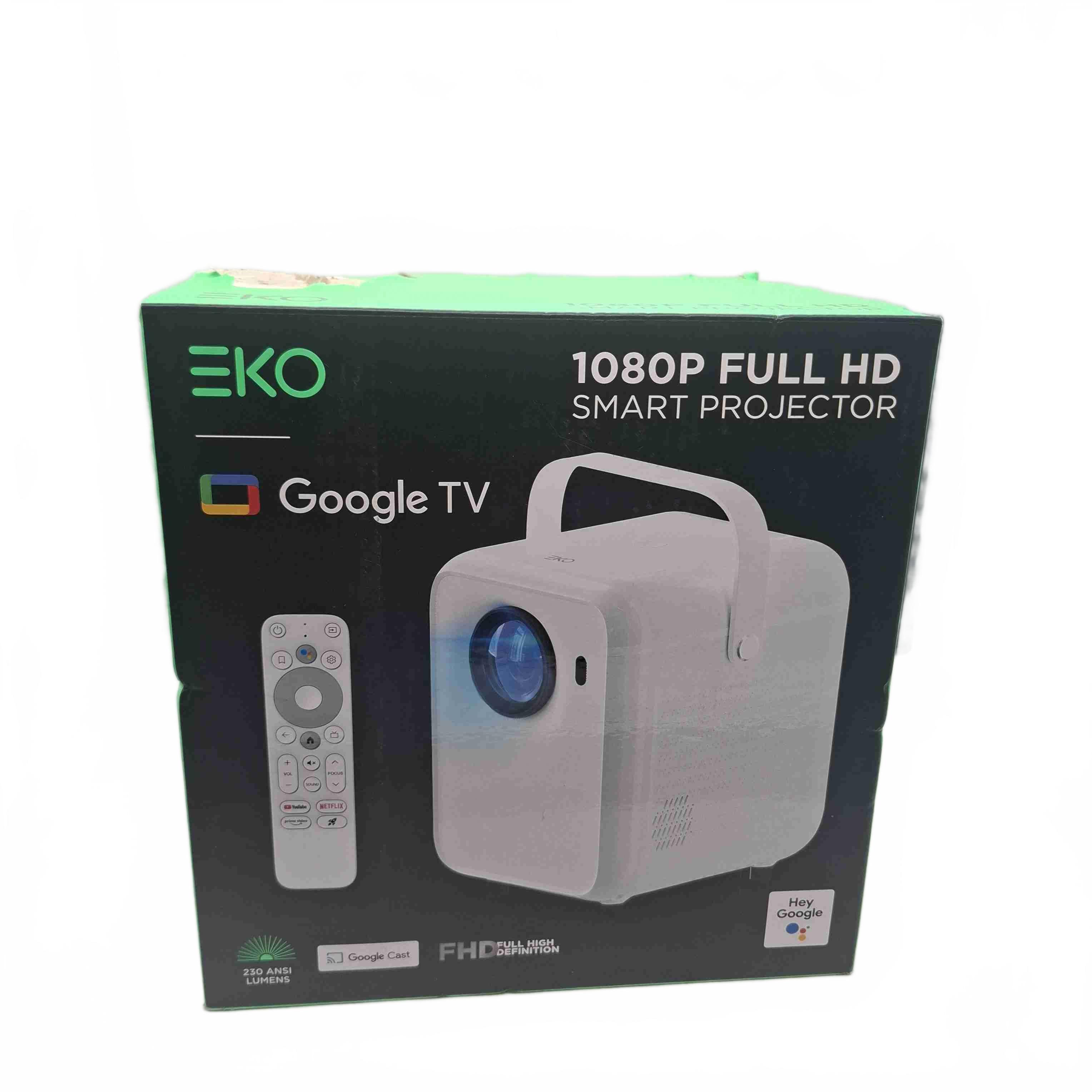 EKO Projector K1080PGP2 White In Box With Power&Remote (WR 1432645)