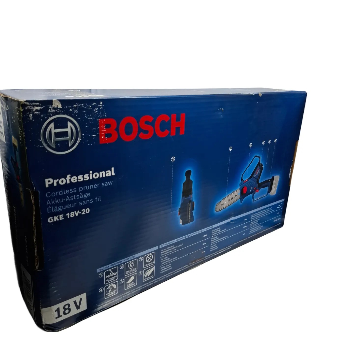 BOSCH GKE 18V-20 Cordless Pruner Saw In Box (WR 1410157)