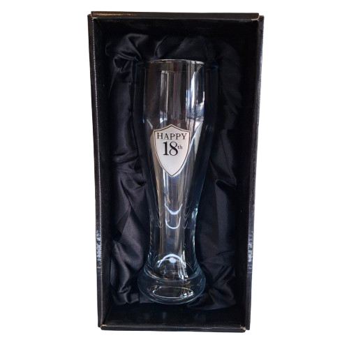 Beer Glass- Engraved “Happy 18th”(JN)