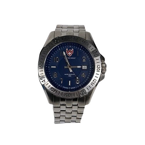 Swiss Eagle SE9021 Altitude Men’s Stainless Steel Watch with Box (MR)