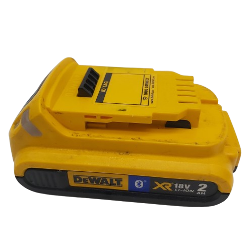DeWalt 18V XR Li-Ion 2.0Ah DCB183B-XE Battery, Yellow, General Wear + Tear, With A Smily Face In Sharpie (NA)