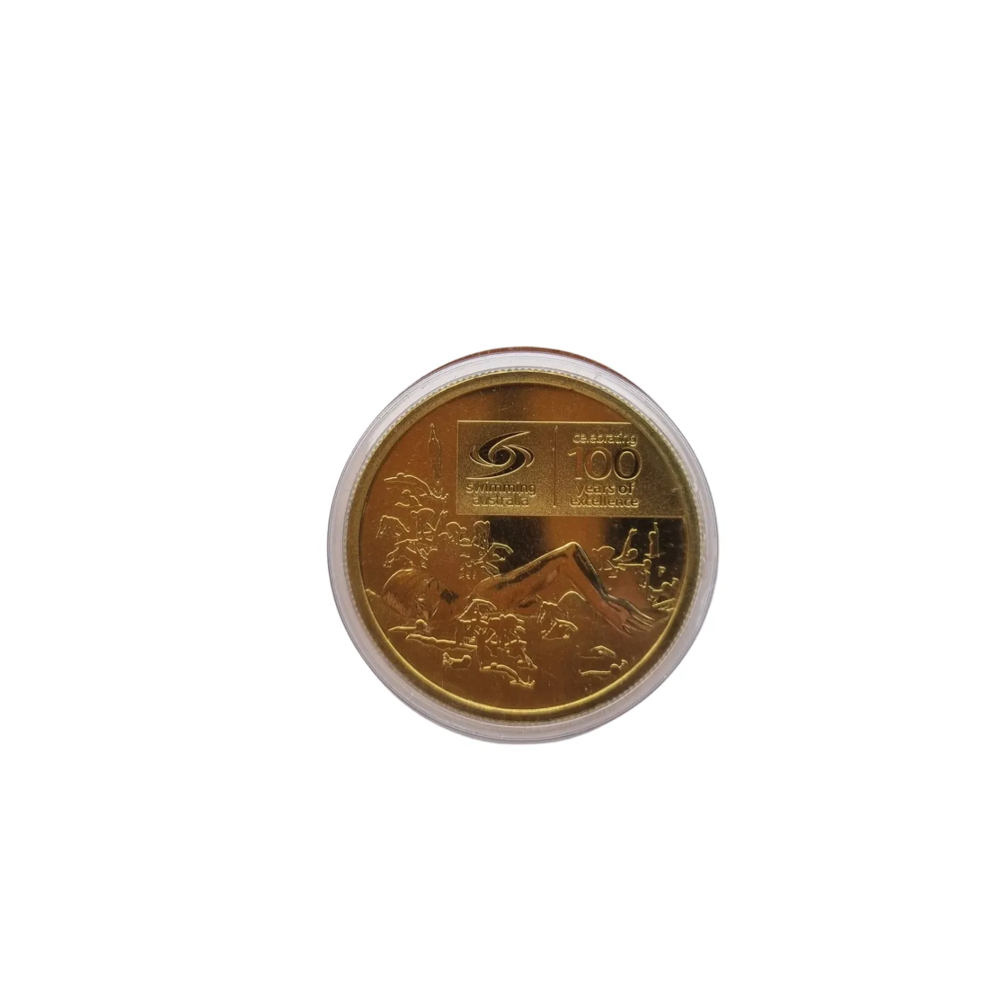 2009 $1 Swimming Australia 100 Year of Excellence Uncirculated One Dollar Coin