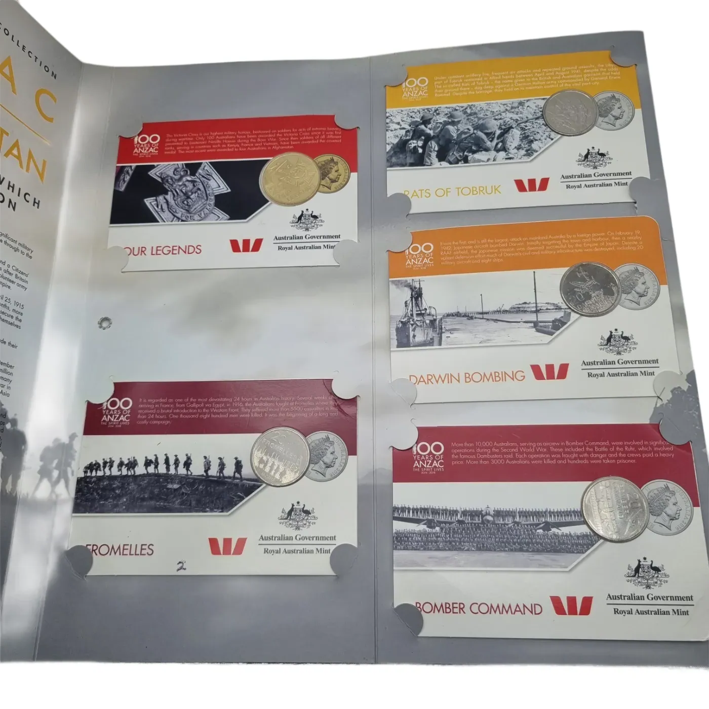 Royal Australian Mint 2016 Coin Set – ANZAC to Afghanistan: Military Moments Which Shaped Our Nation
