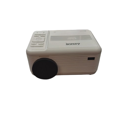 LASER PROJECTOR PJT-DVDHD-906 WHITE WITH BOX AND POWERCORD