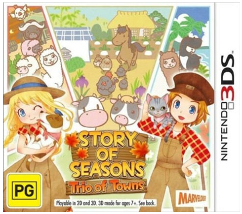 Story Of Seasons Trio Of Towns Nintendo 3DS Game With Manual (CP)