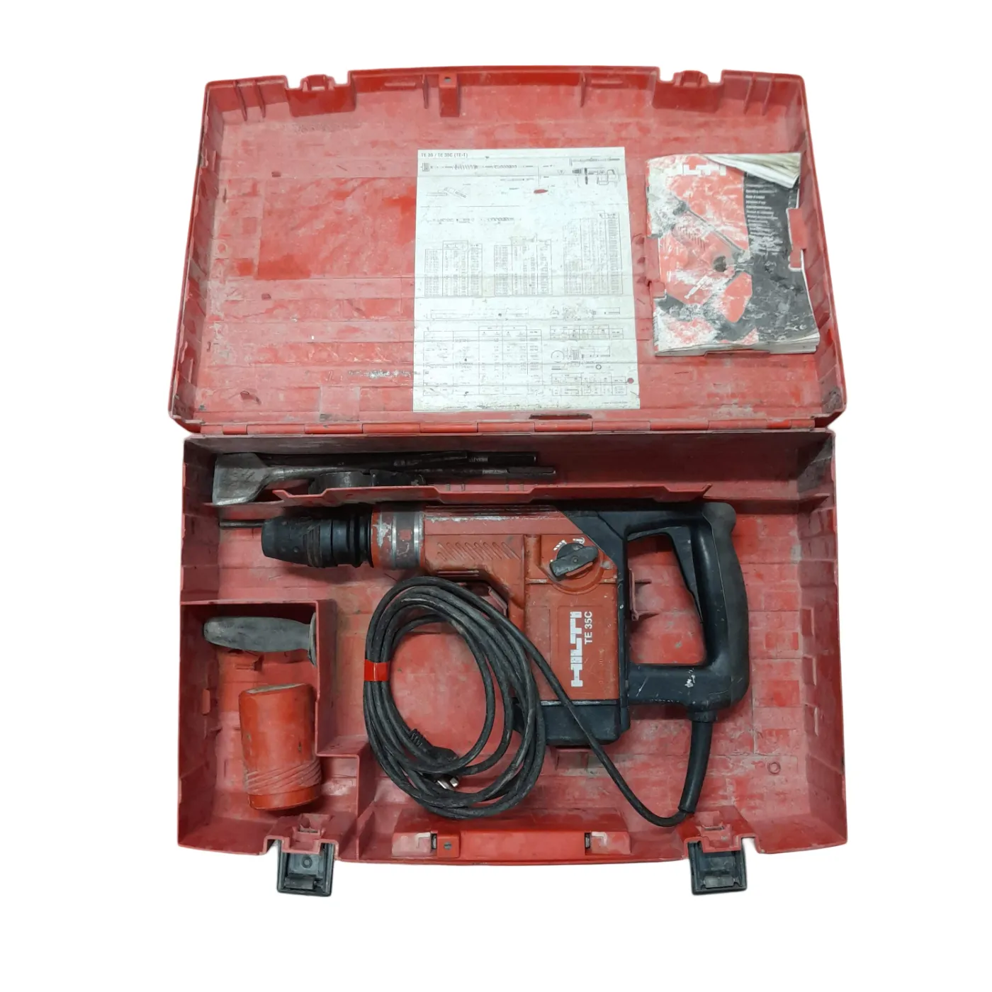 HILTI TE 35C Rotary Hammer + Case + Attachments (WR 1397363)