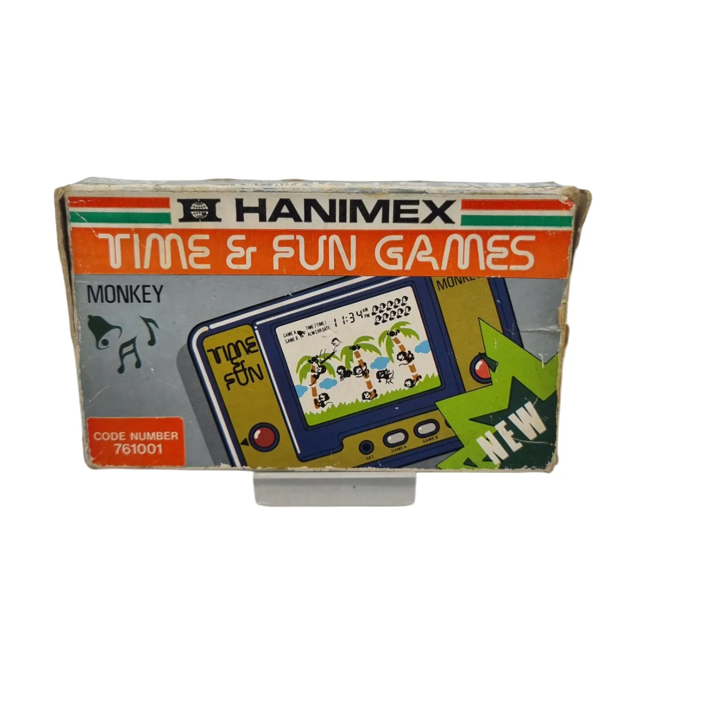 Hanimex Time and Fun Monkey 1981 LCD Game and Watch With Box (WR 1392196)