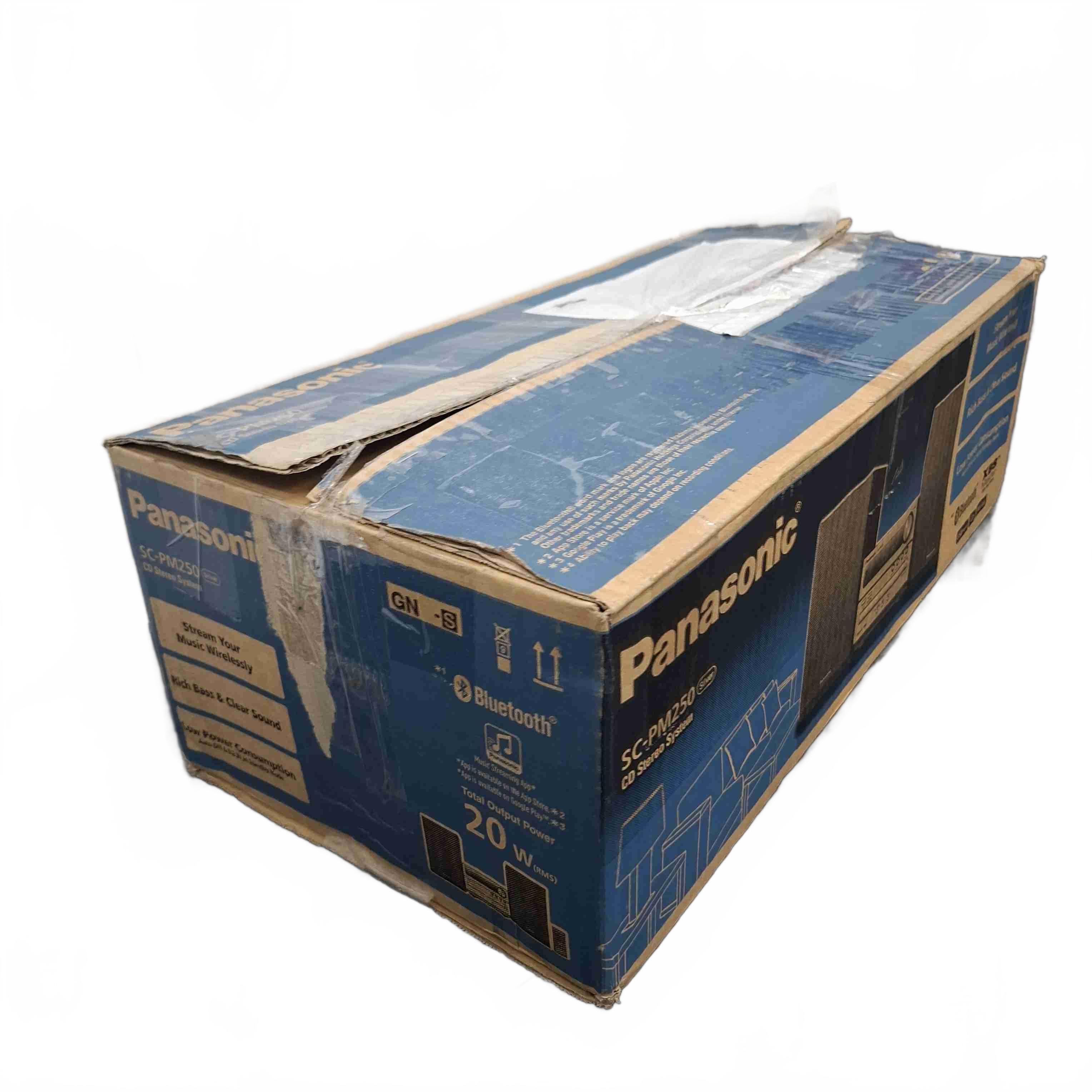 Panasonic Stereo SC-PM250 + Box + Mini Speakers + Remote (WR 1429129)