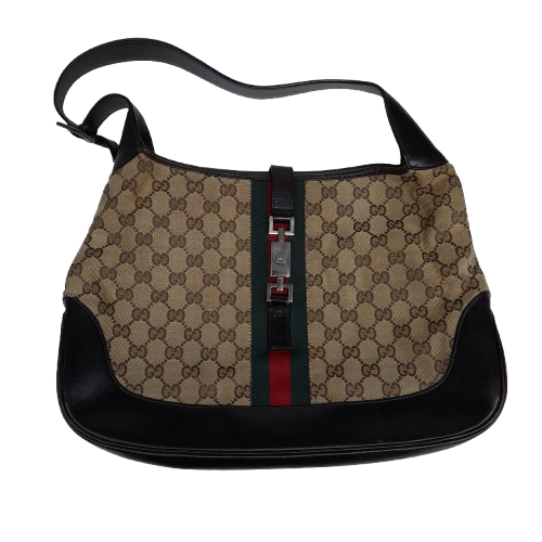 Gucci GG Monogram Jackie Web Stripe Hobo Bag with Certificate of Authenticity (MR)