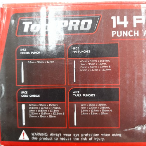 Toolpro 14 Piece Punch And Chisel Set 579940 (LN)