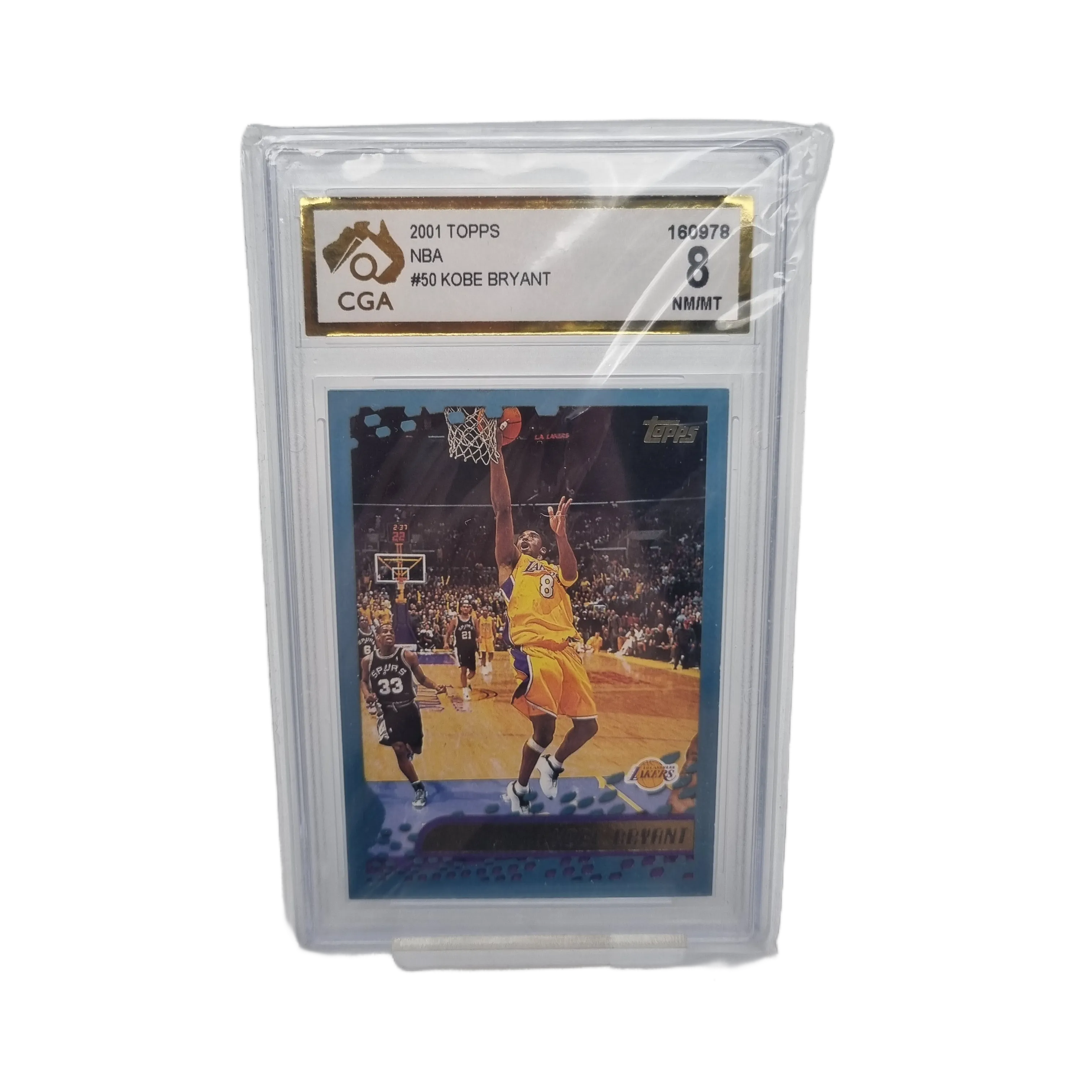 Kobe Bryant Topps Basketball Card #50 Graded CGA 8 NM/MT