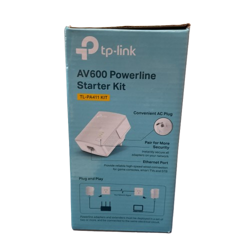TP-Link AV600 Nano Powerline Adaptor Starter Kit TL-PA411KIT (In Box) (JN)