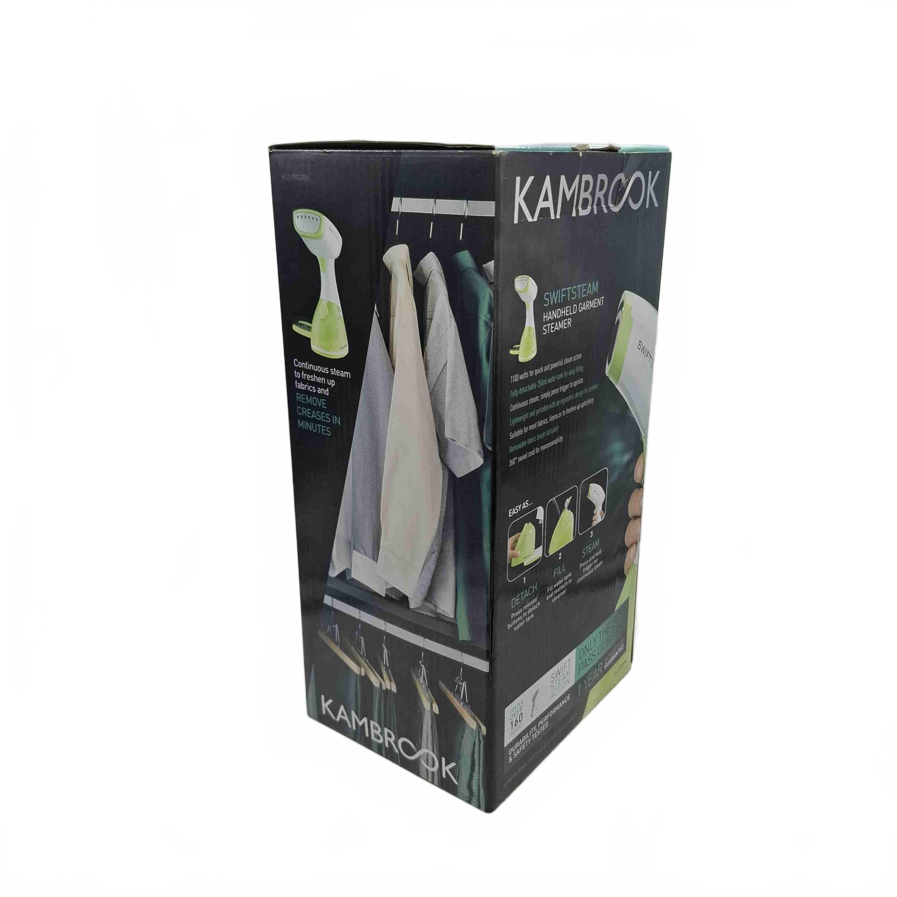 Kambrook SwiftSteam Garment Steamer KSS120 In Box (WR 1435087)
