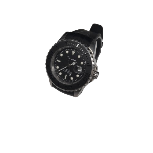 Vimaora V-35 Men’s Black Rubber Band Watch (LN)