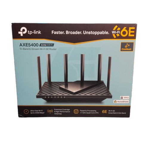 TP-Link AXE5400 Tri-Bnd 6-Stream WiFi 6E Router in Box Like New (MR)