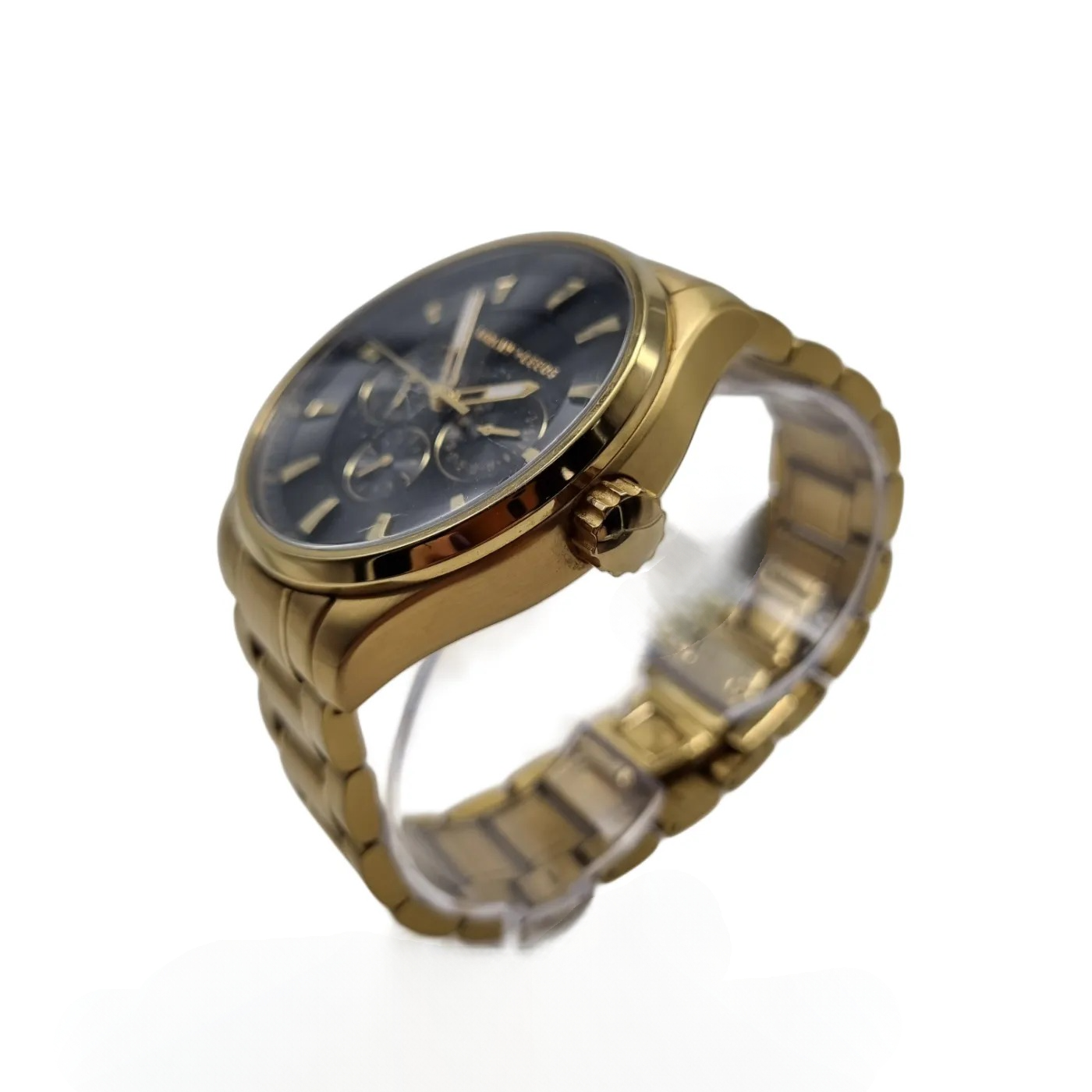 Laidlaw+Leeds Jeremy Men’s Watch Gold Stainless Steel Band Black Dial (WR 1404914)