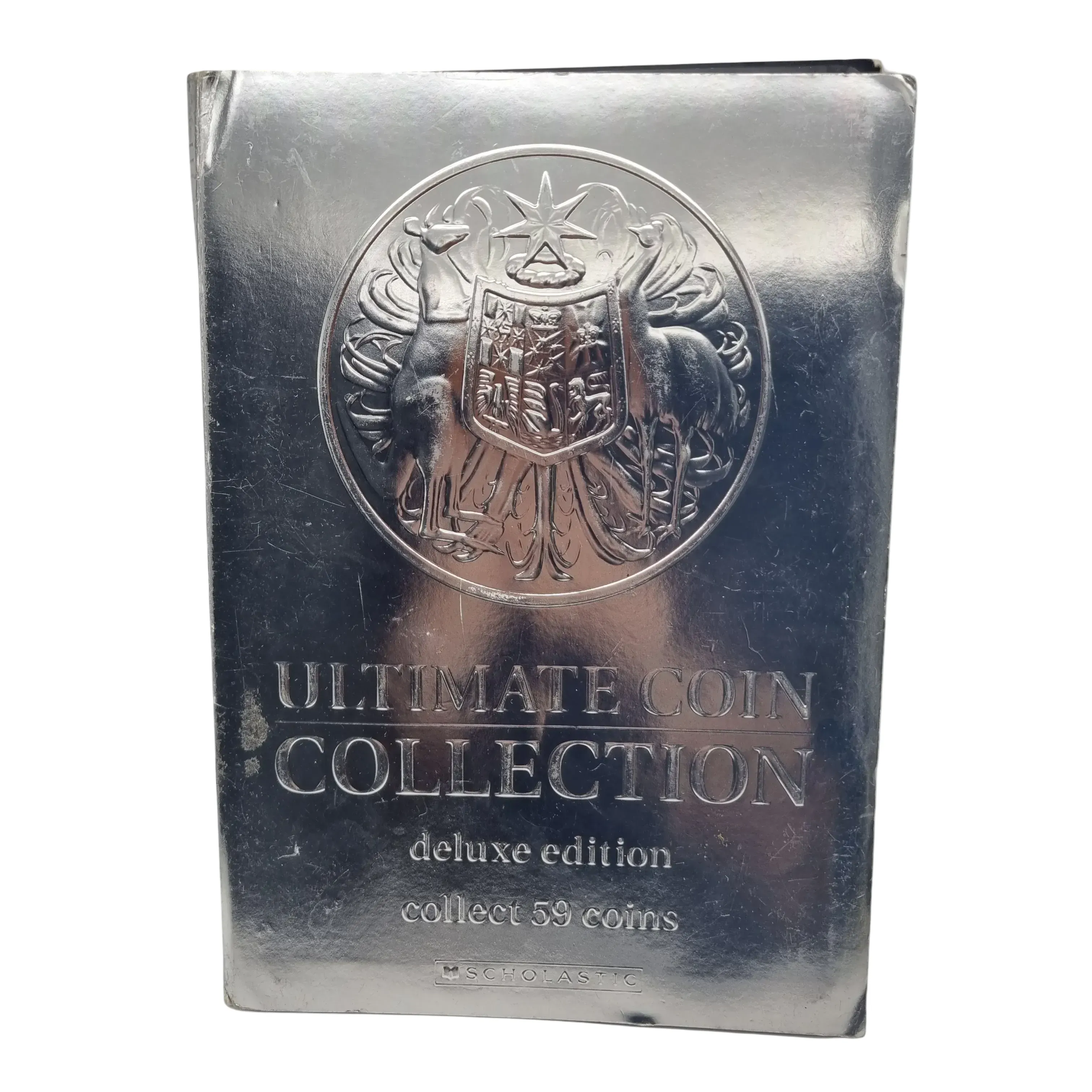 Scholastic Ultimate Coin Collection Deluxe Edition – 59 Coins (Missing Four Coins – One Page No Longer Attached)