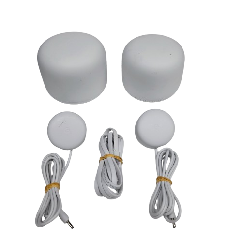 Google Nest GA00822-AU Wi-Fi Router and Point 2Pce Set with Cables
