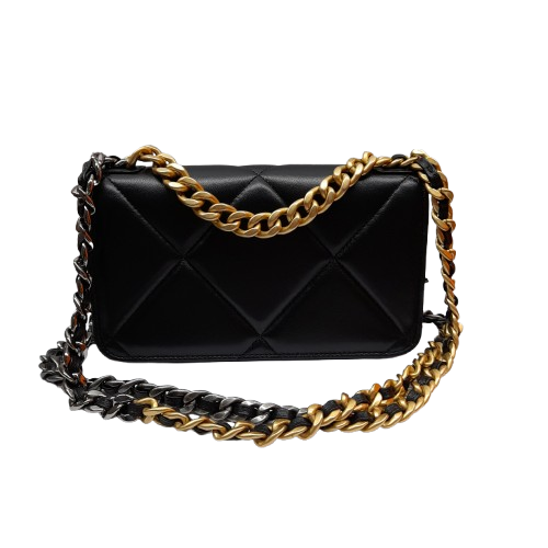 CHANEL Black Lambskin Clutch with Chain ( Box & Dust Bag) (MR)