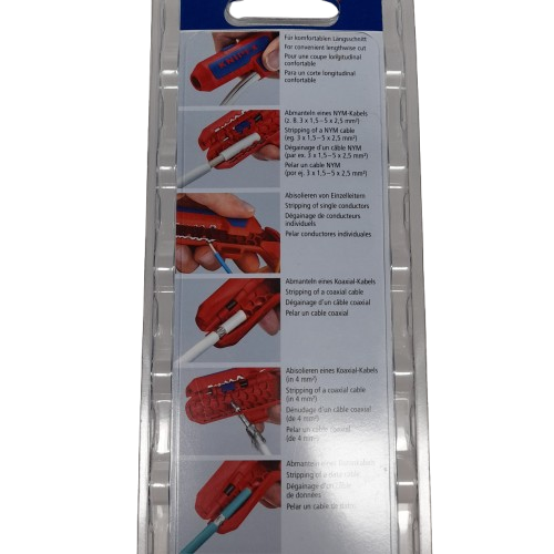 Knipex ErgoStrip Universal Wire Stripper 16 95 01 SB Red (LN)