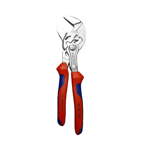 Knipex Plier Wrench, 150 mm Overall, Angled, Bent, Flat, Straight Tip In Box