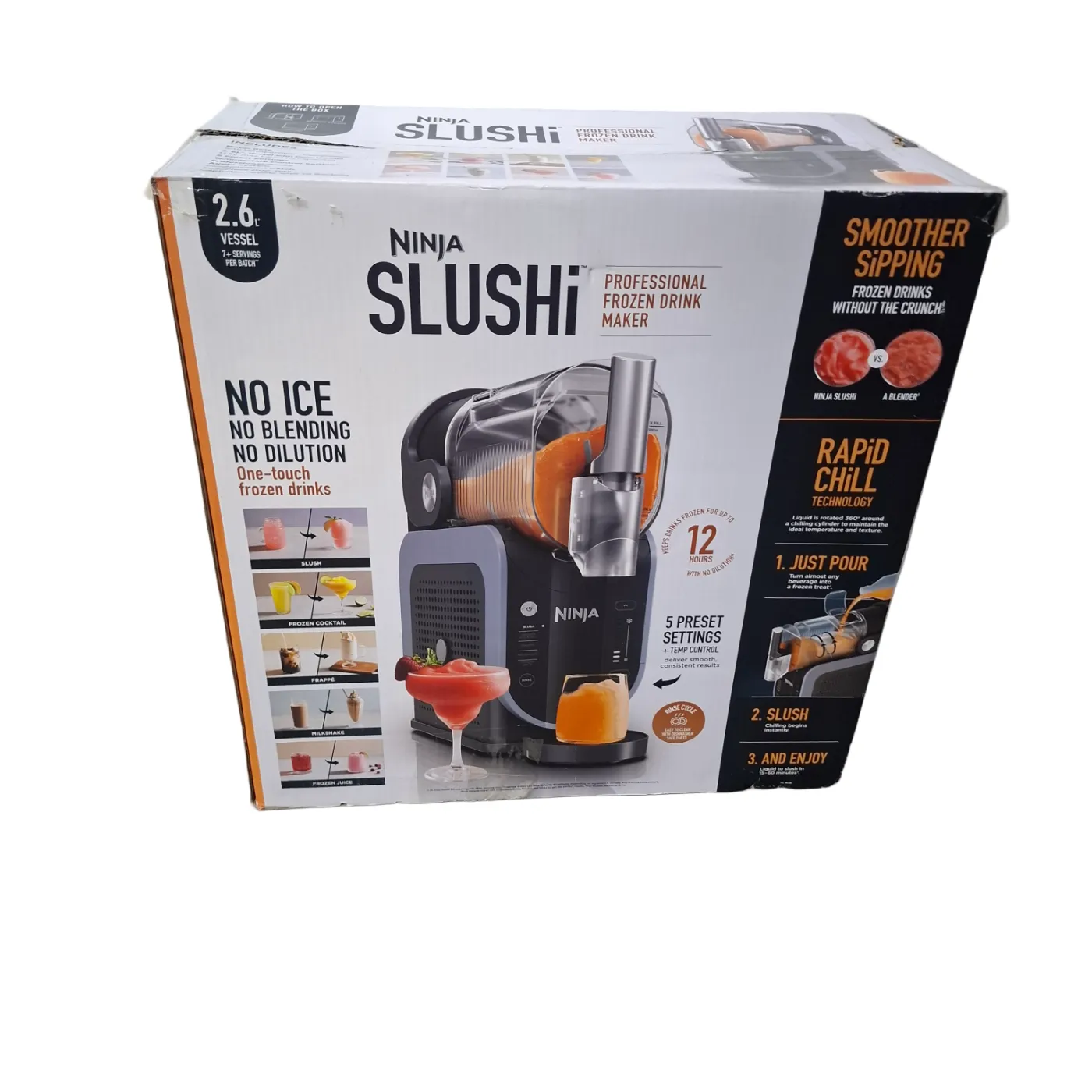 Ninja SLUSHi Professional Frozen Drink & Slushie Machine FS301ANZ *Box Damaged* (WR)