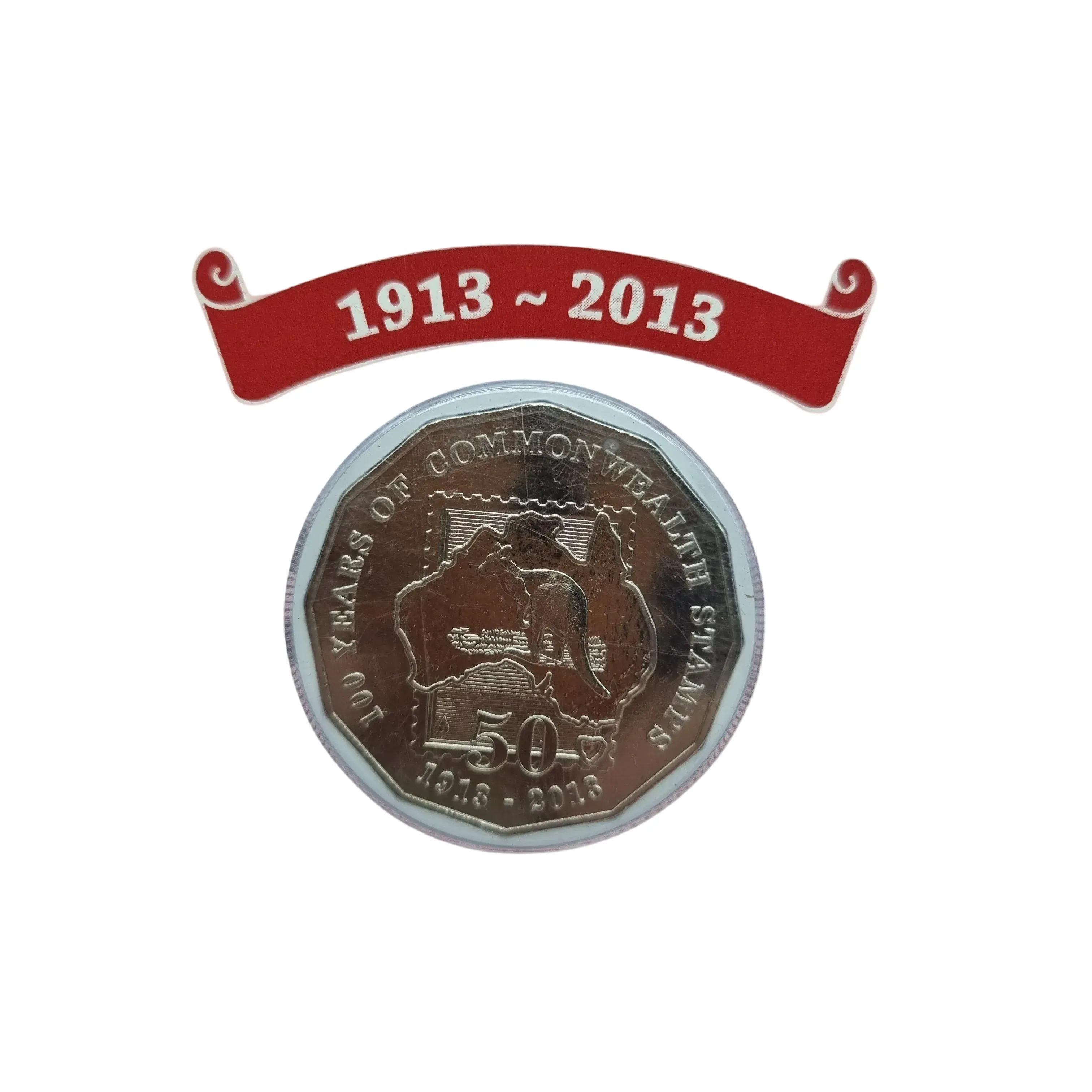 Royal Australian Mint: 2013 100 Years of Commonwealth Stamps 50c Uncirculated Coin