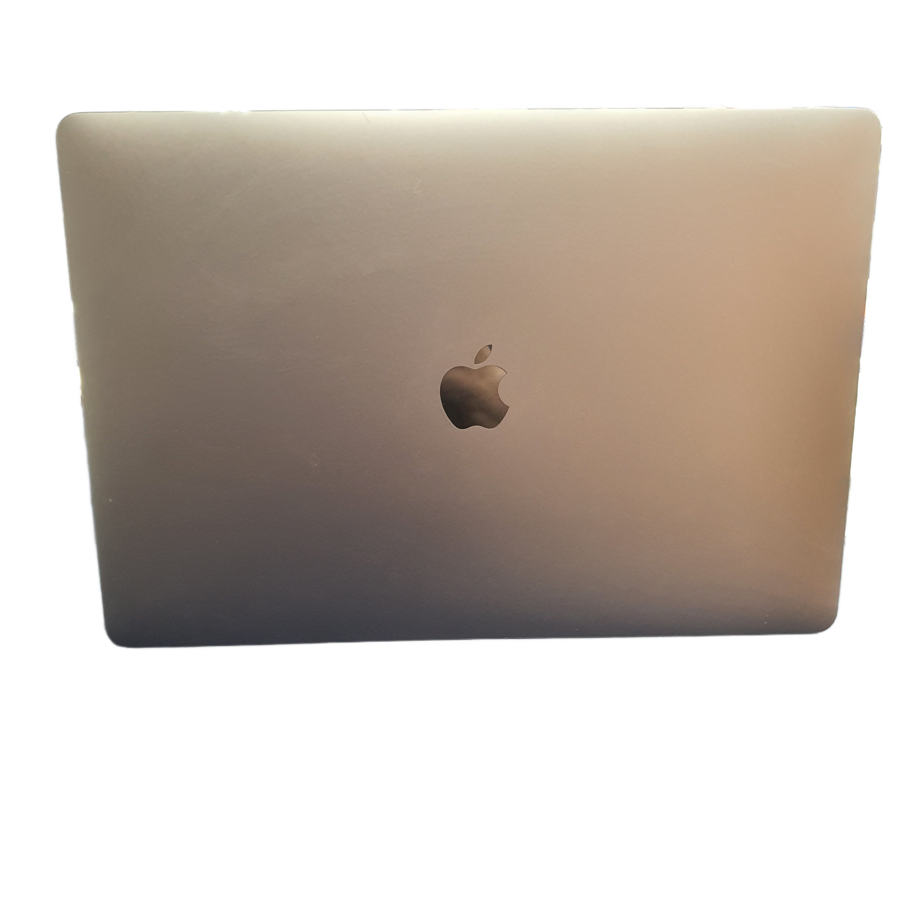 Apple MacBook Pro 15,1 A1990 i7-8750H 16GB 256GB Radeon 555X, Space Grey, Good USED Condition, Battery Service Recommended, With Lenovo 65W USBC Charger (MR 1421468)