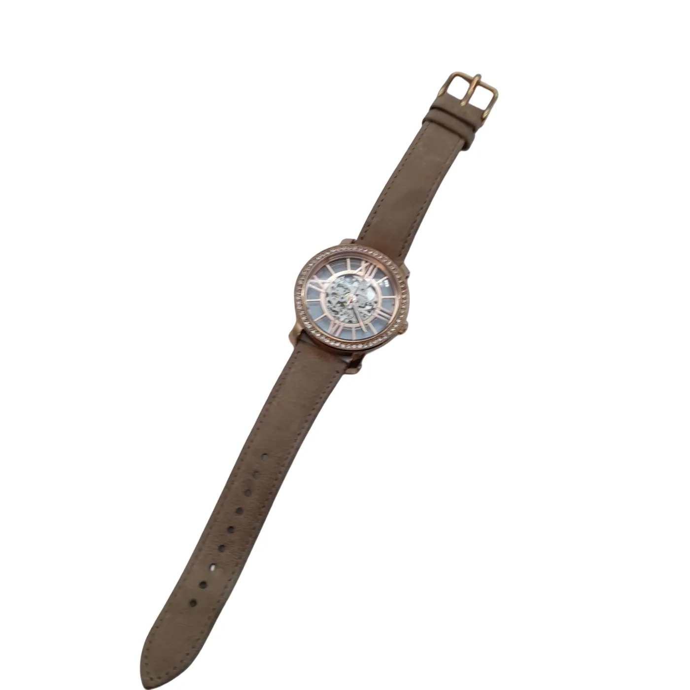 Fossil Curiosity Automatic ME3060 Rose Gold Brown Leather Watch (WL 1420149)