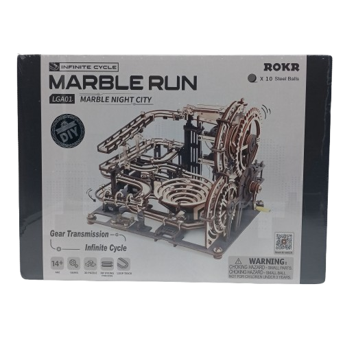 Robotime ROKR Marble Run Marble Night city LGA01 DIY Kit – Second Hand Item Sealed Great Condition (1390676 WR)