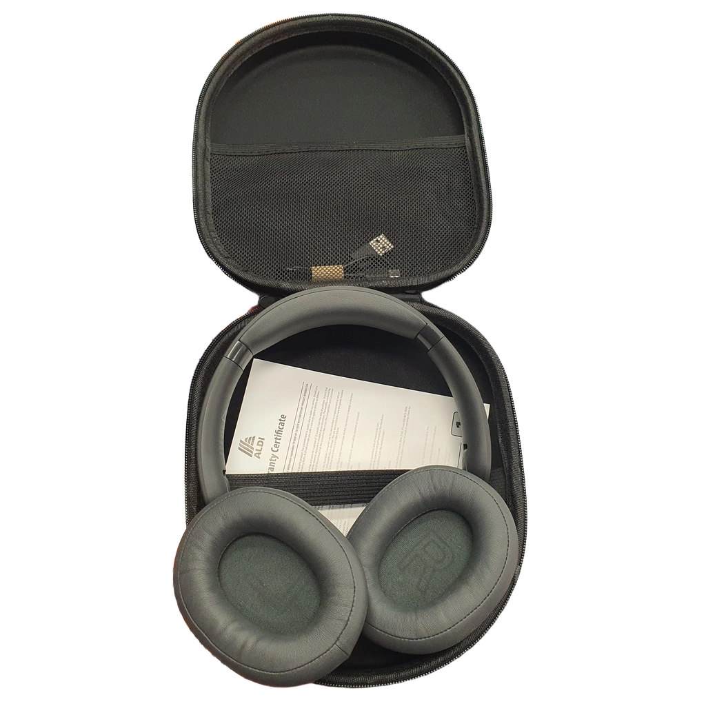 Bauhn Bluetooth Headphones Grey with Case 705687 (MR) (1428266)