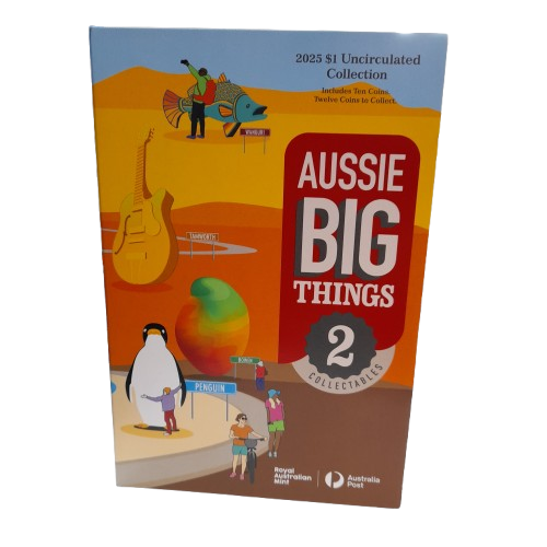 Aussie Big Things 2 Collectable Coins with Coloured $1 Big Strawberry Coin (LN)