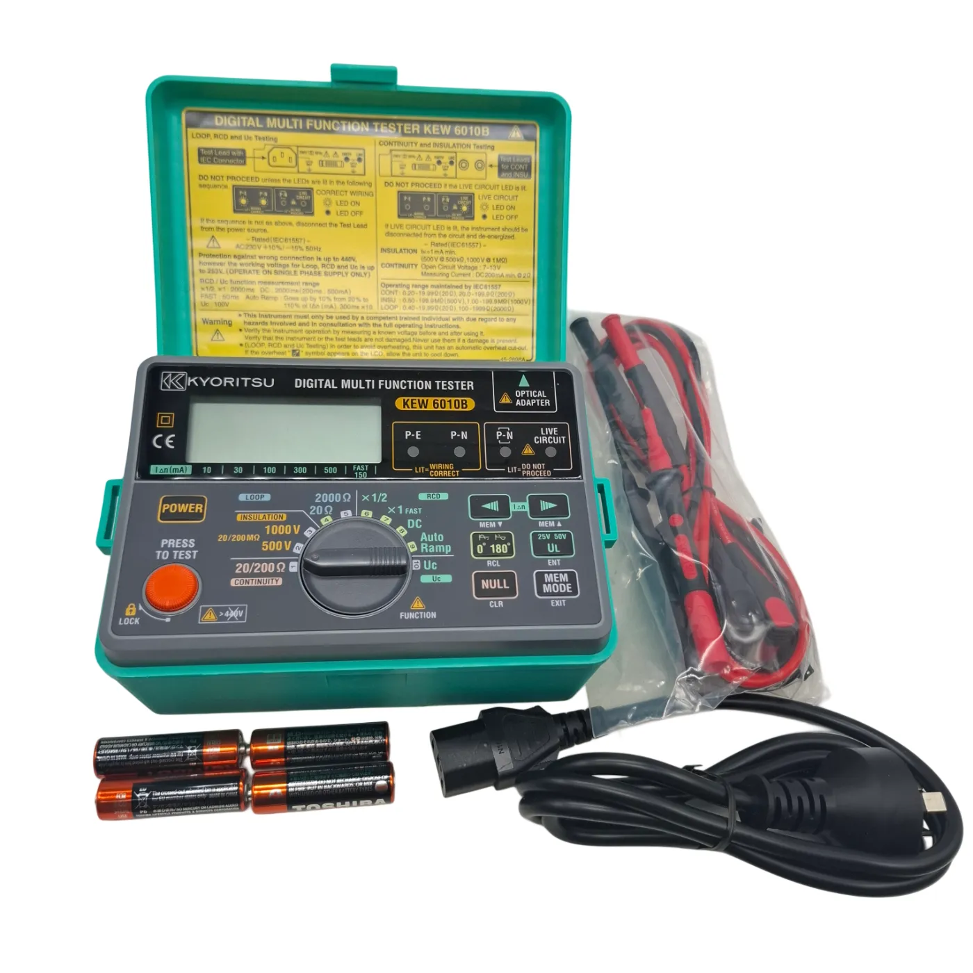 Kyoritsu 5 in 1 Multi Tester KEW6010B + Case + Tester Leads (WR)