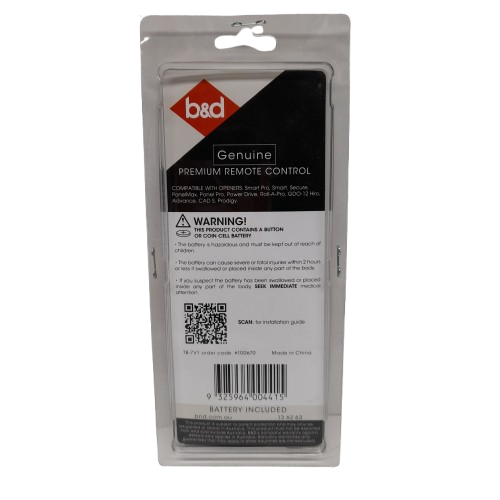 B&D 100670 TB-5 Premium Replacement Remote Control (MR)