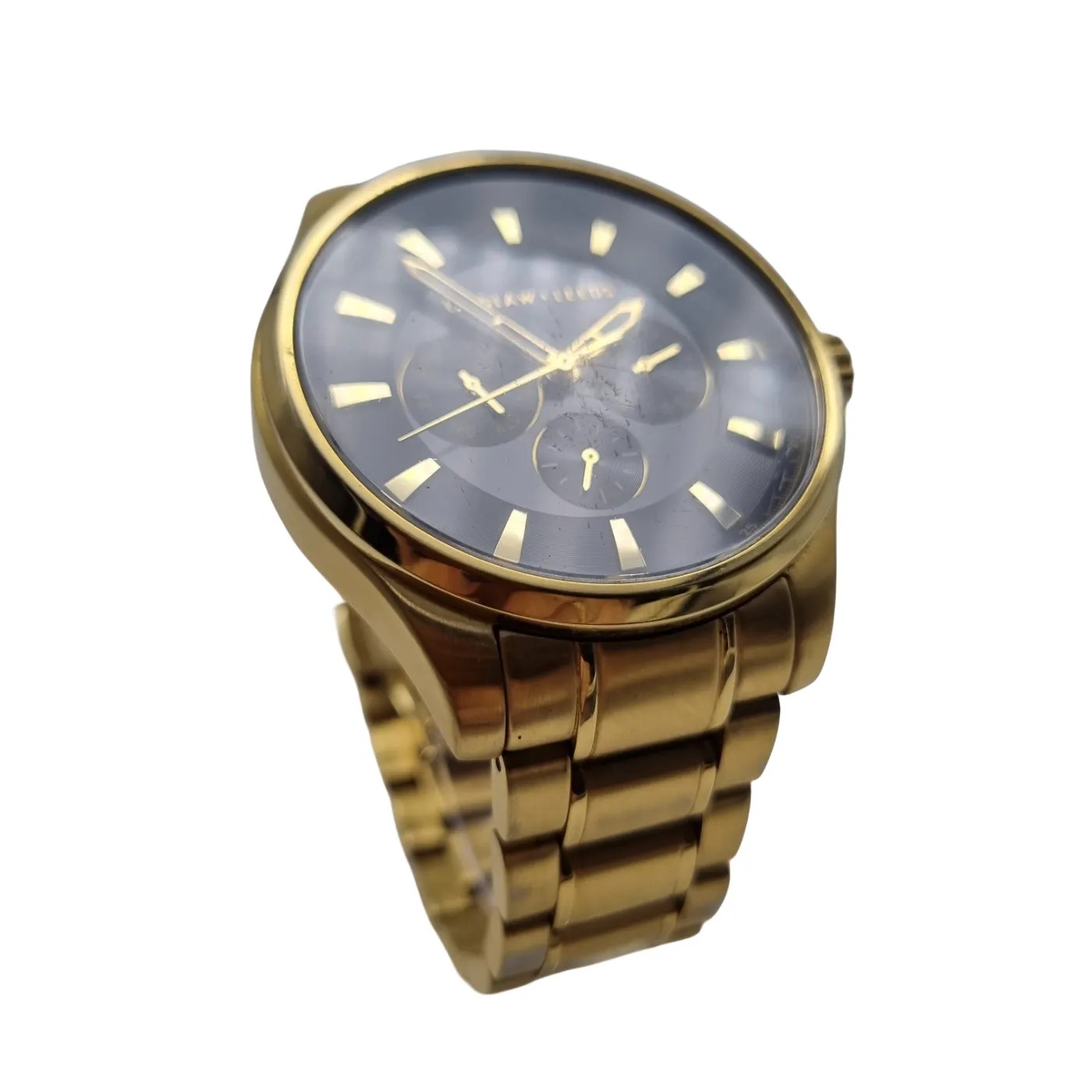 Laidlaw+Leeds Jeremy Men’s Watch Gold Stainless Steel Band Black Dial (WR 1404914)
