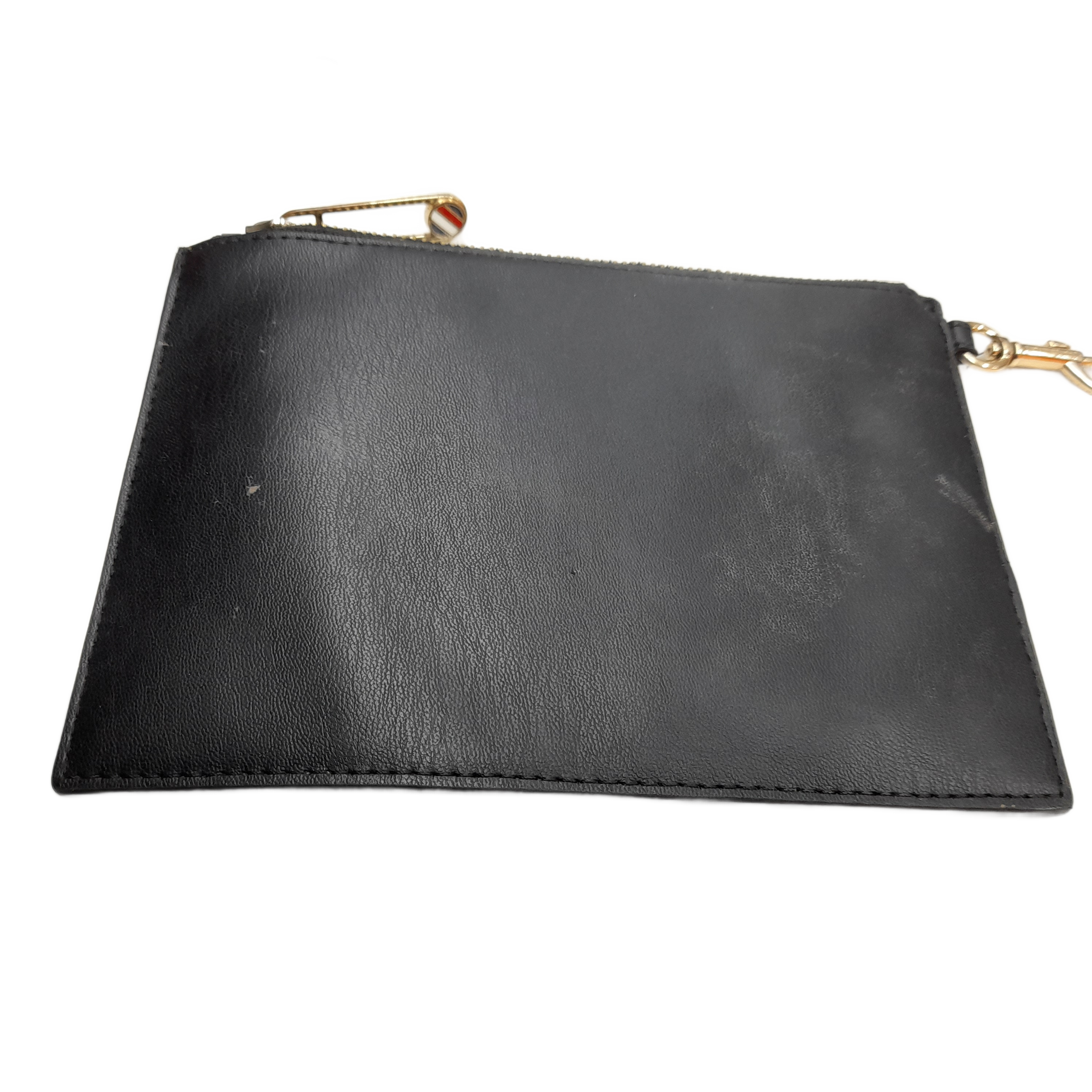 Tommy Hilfiger Black Leather Tote Bag with Zipper (MR)