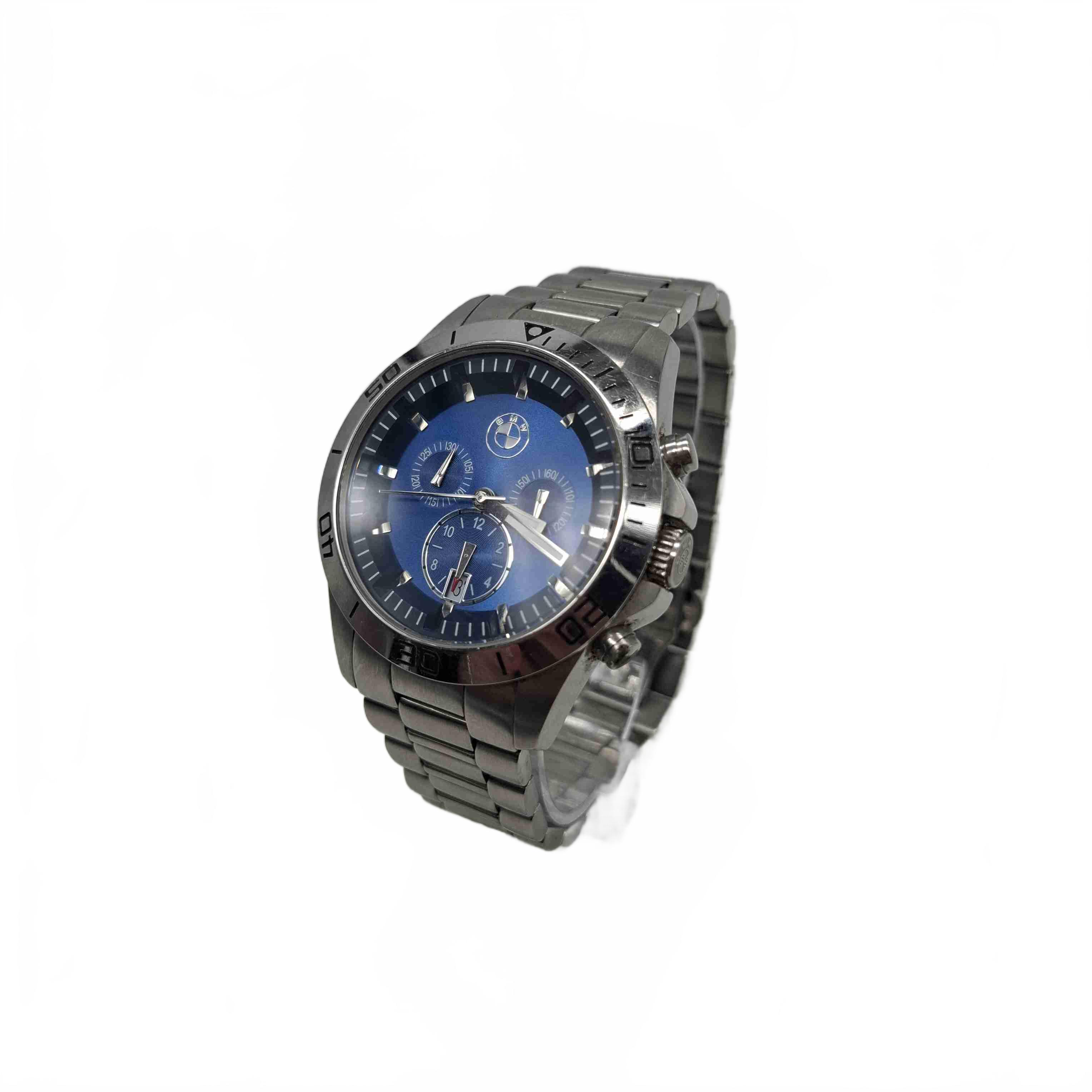 Bmw Mens Silver Blue Watch (WR 1428830)