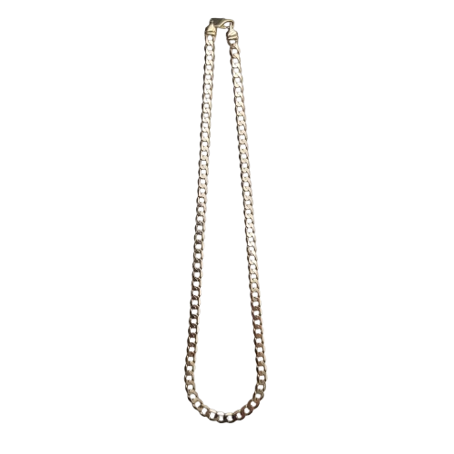 9ct Yellow Gold Curb Necklace – 37.62g, 55cm, Stamped 375