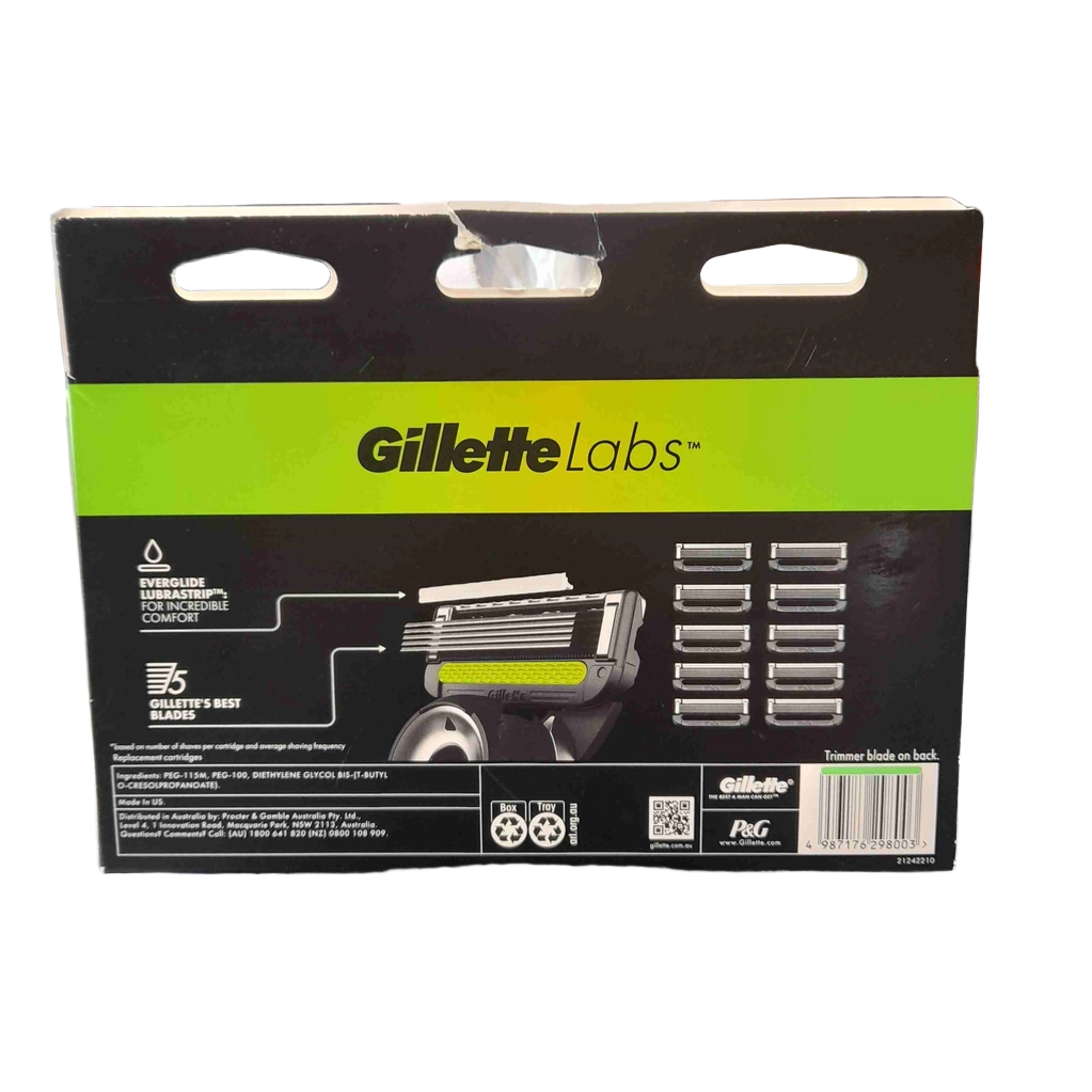Gillette Labs 10 Pack Razor Blade Refills (GE)