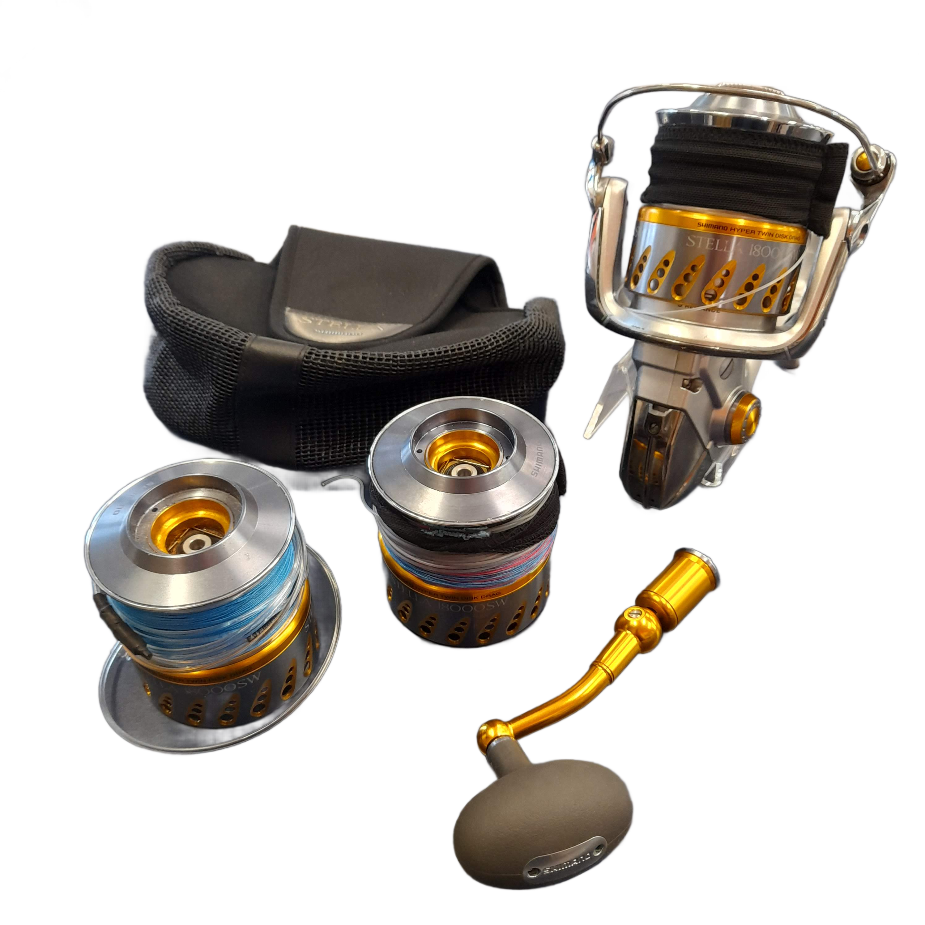 Shimano 18000SW Fishing Reel With Soft Bag + 2 Spare Spools (GE 1406420)