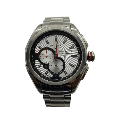 Men’s Gant Milford Watch Model 1058 Silver Stainless Steel – Ticking, Very Good USED Condition, Watch ONLY (GE 1427049)