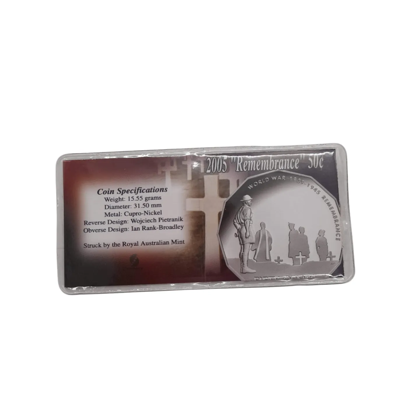 2005 Remembrance 1939–1945 50C Silver Coin (WL 1365654)