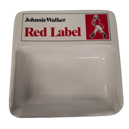 Vintage Ceramic Johnnie Walker Red Label Ashtray – Retro Collectable (JN)
