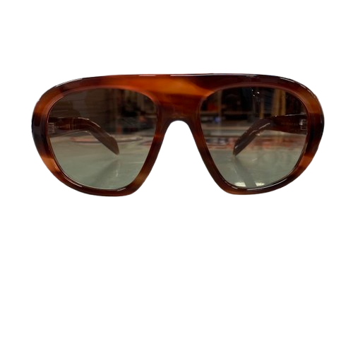 Prada PR C05S Sunglasses Striped Oak Green/Brown (NG)