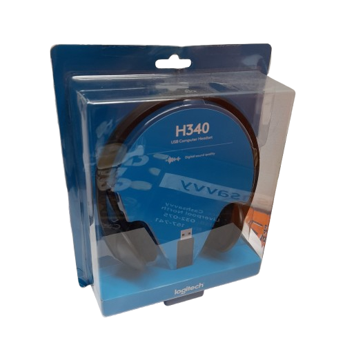 Logitech H340 Corded USB Headset Black  (LN)