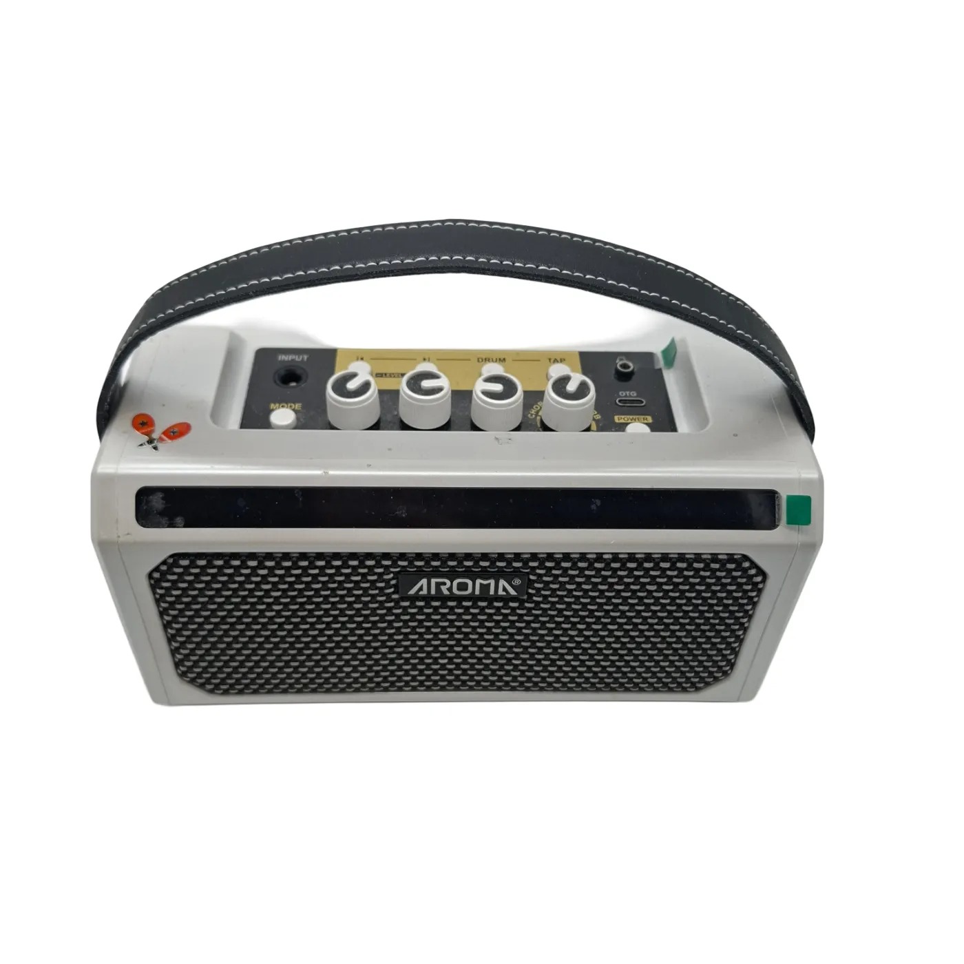 Aroma TG-08A Guitar Amplifier Silver In Box With Guitar Lead (WR 1416220)