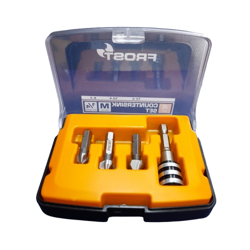 Frost 92503 4Pce Countersink Set Metal 1/4 Hex Shank (LN)